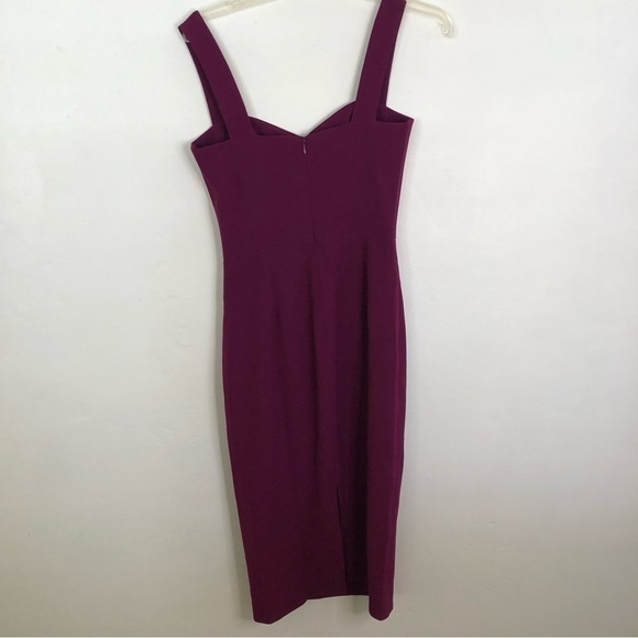 Nwt Dress The Population Womens Nicole Sheath Dress Pink Slit Midi Sleeveless - Picture 5 of 10